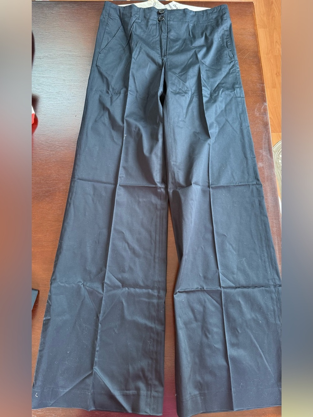 Women's Black Wide-Leg Trousers